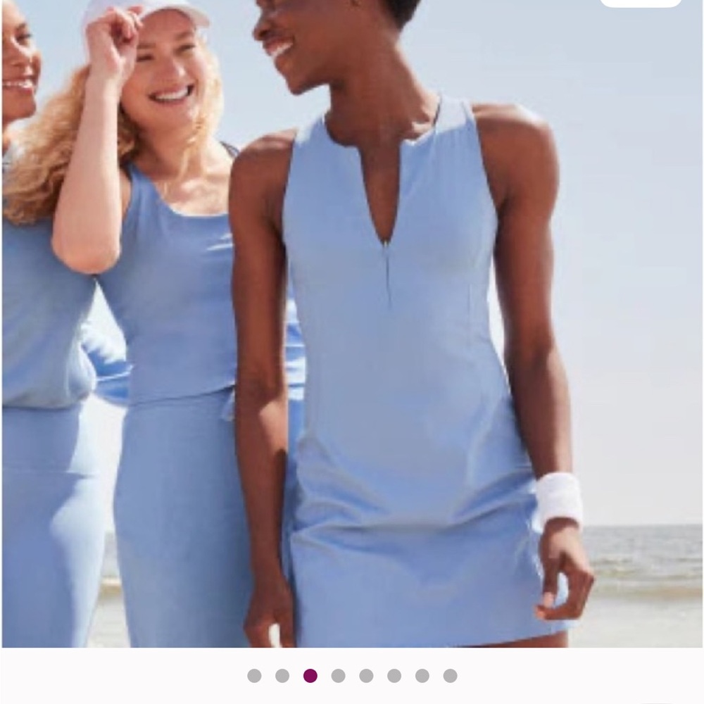 NWT SPANX Cornflower Blue Zip Front Racerback Dress Size 2X - Picture 12 of 12